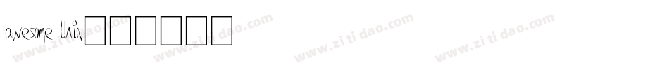awesome thin字体转换